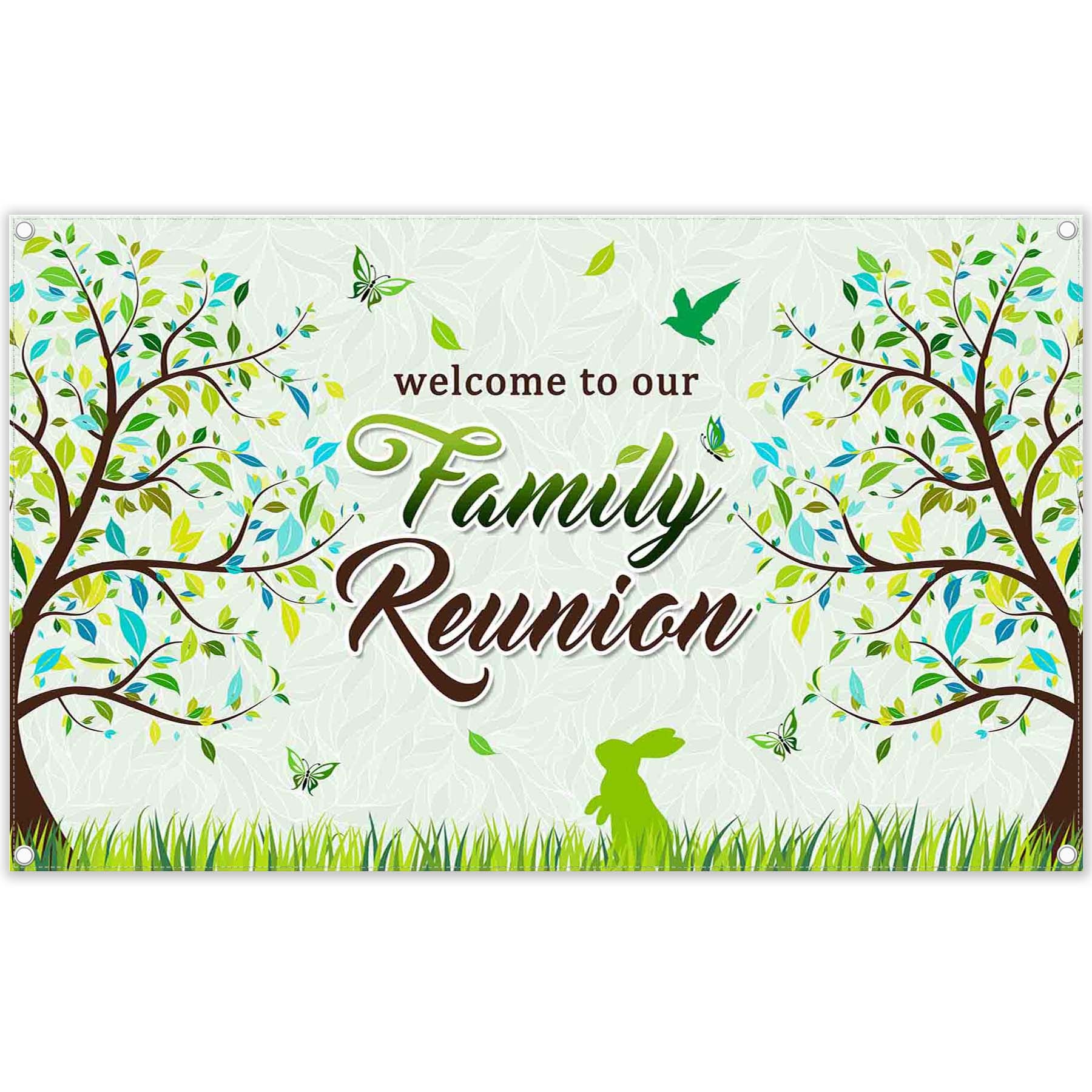 Family Reunion Welcome Tree Backdrop