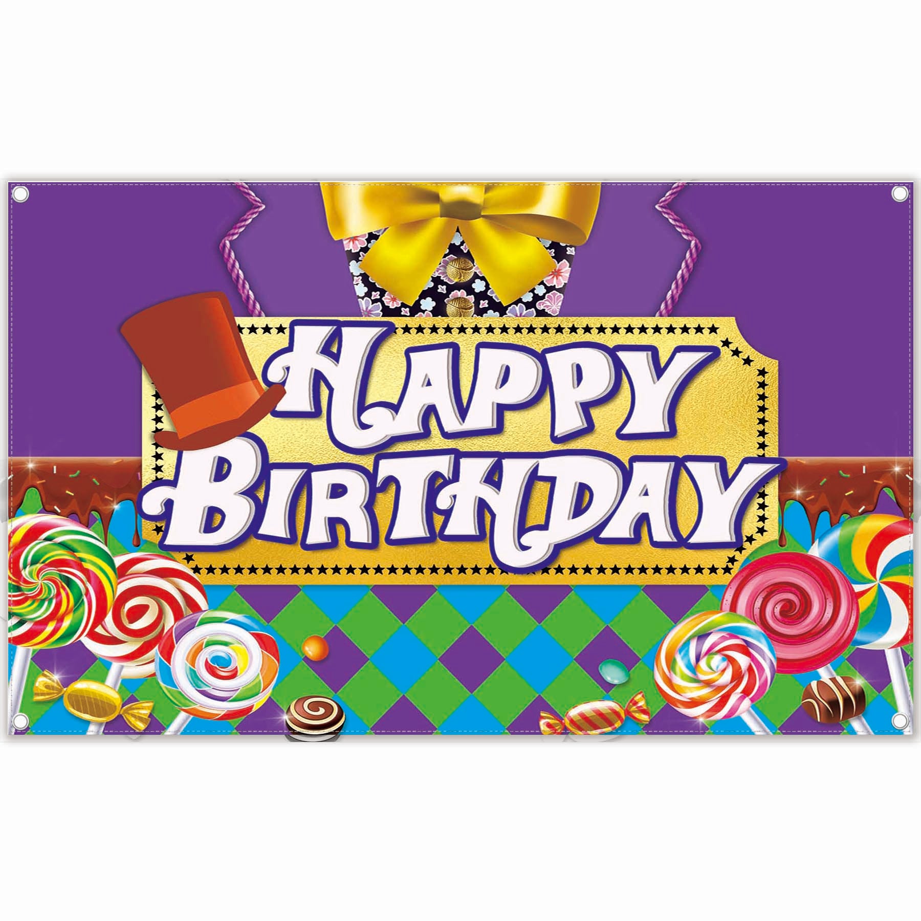 Chocolate Factory Birthday Sweet Candy Backdrop