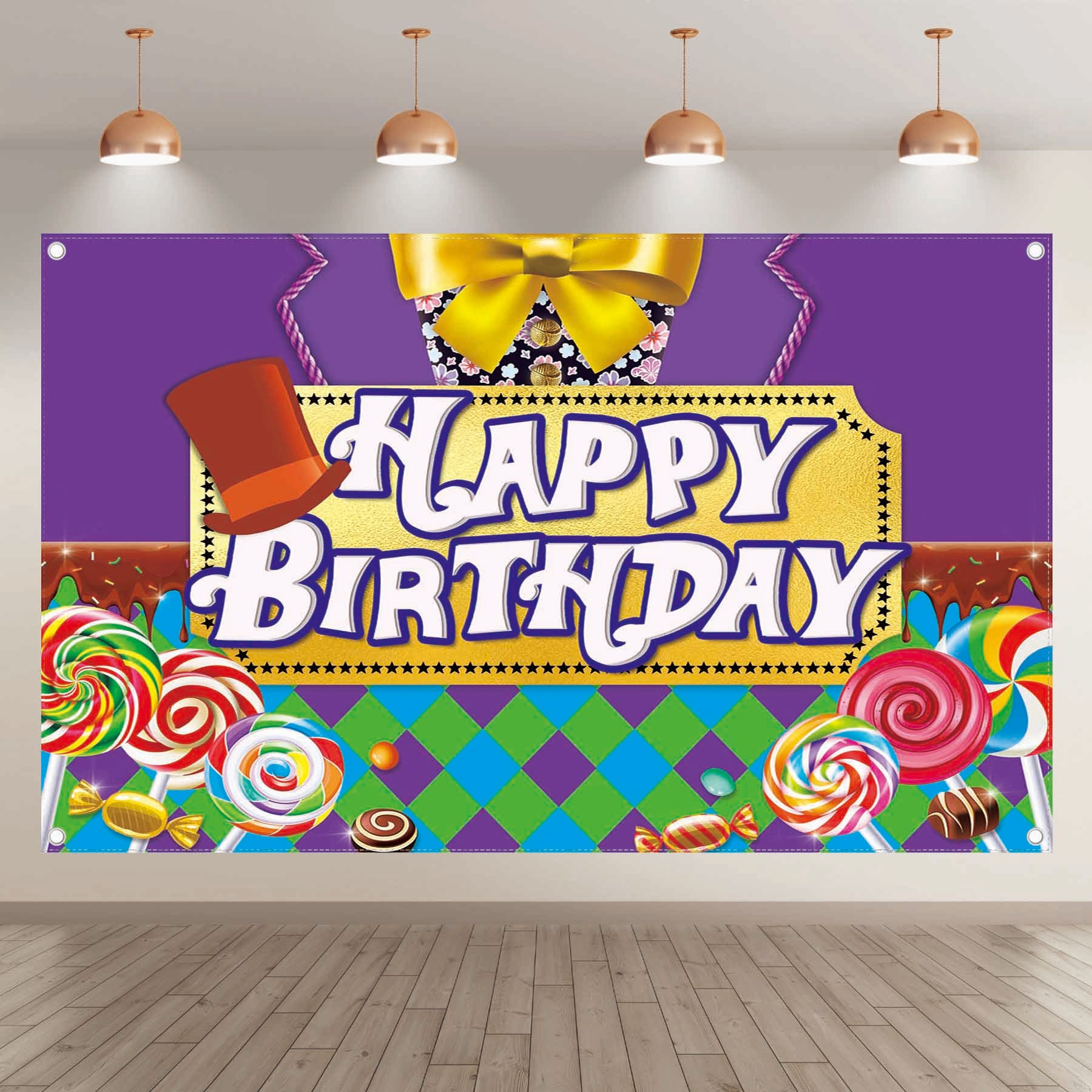 Chocolate Factory Birthday Sweet Candy Backdrop