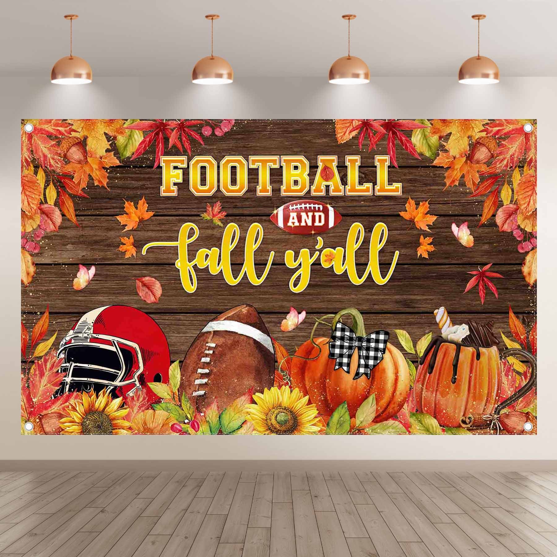 American Football Field Fall Backdrop