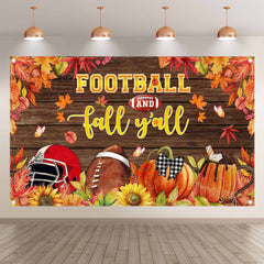 American Football Field Fall Backdrop