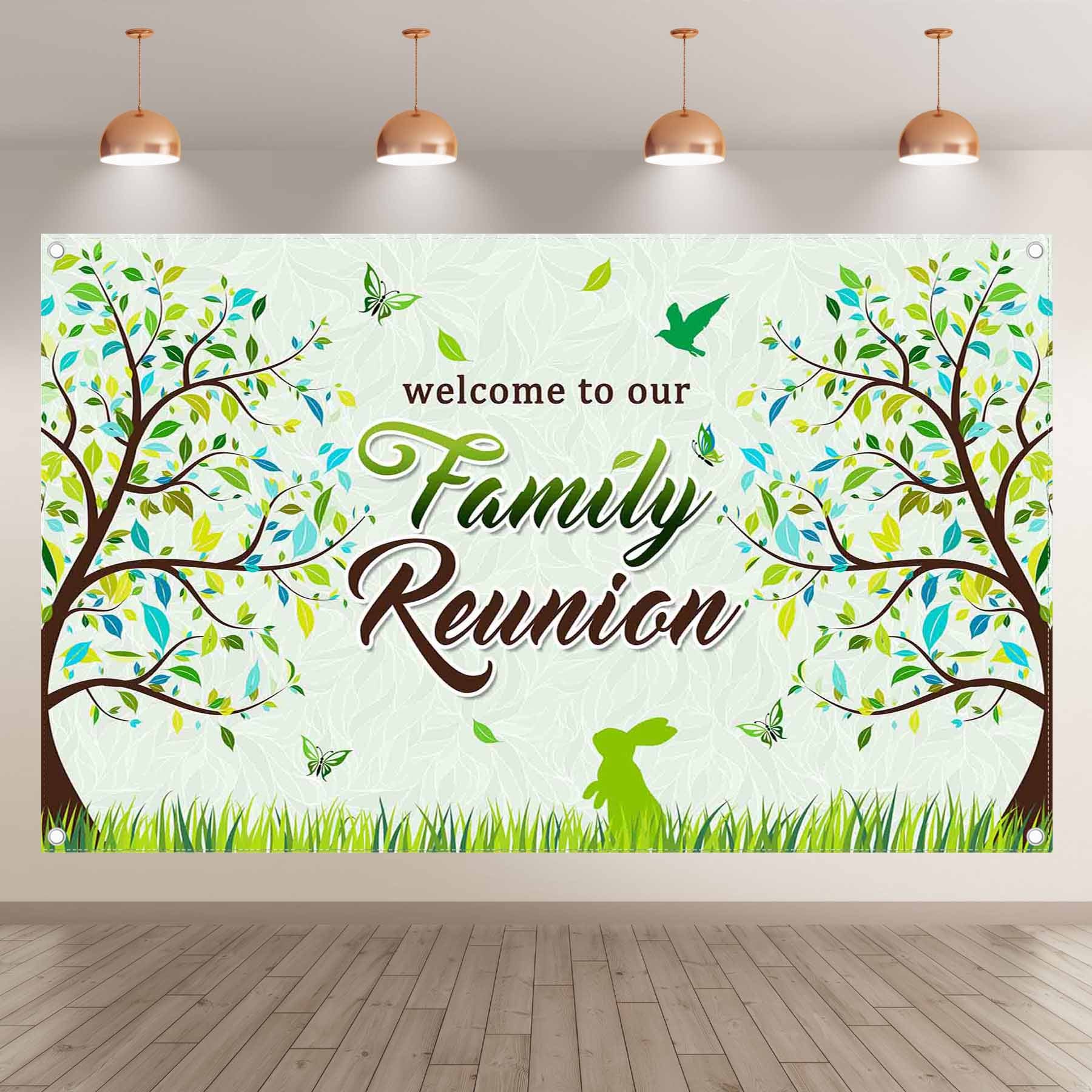 Family Reunion Welcome Tree Backdrop