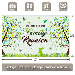 Family Reunion Welcome Tree Backdrop