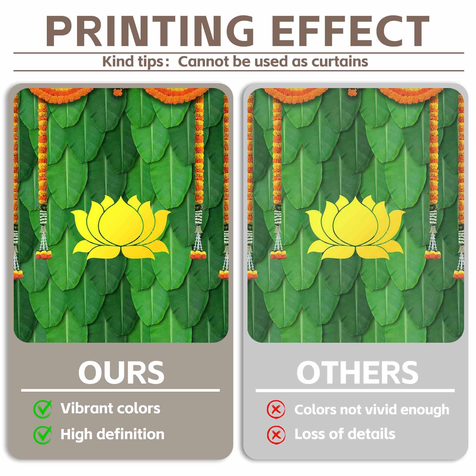 India Traditional Lotus Green Backdrop