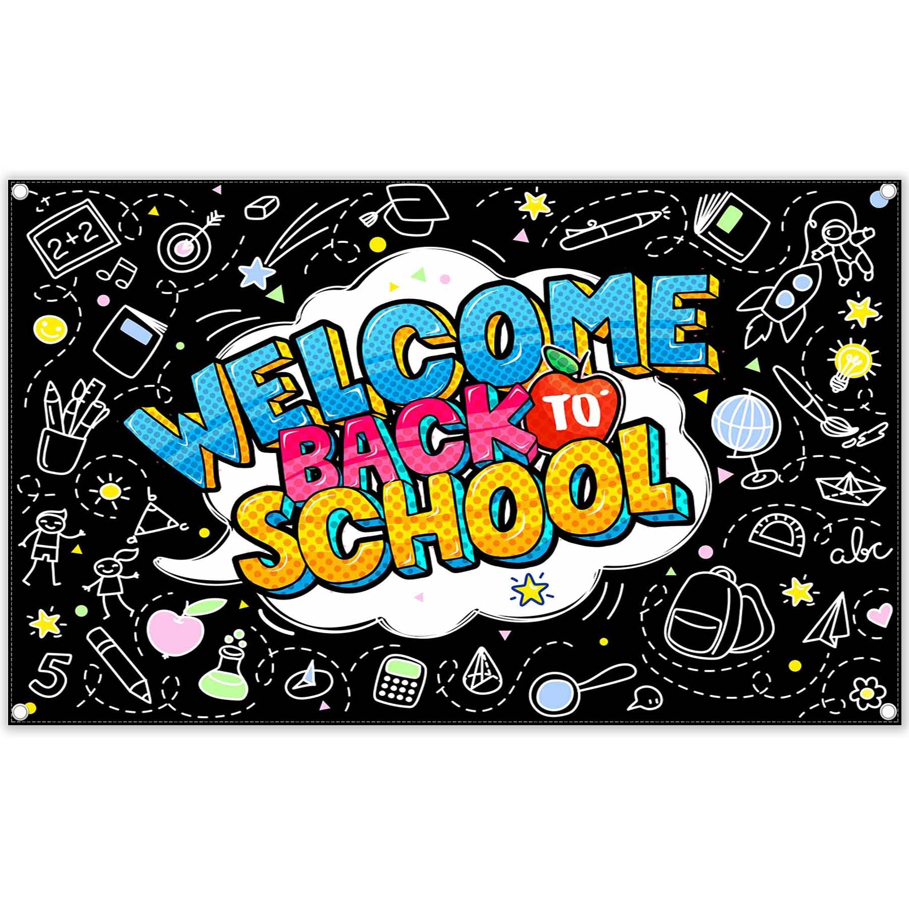 Welcome Back To School  First Day Of Kindergarten Backdrop(FAST)