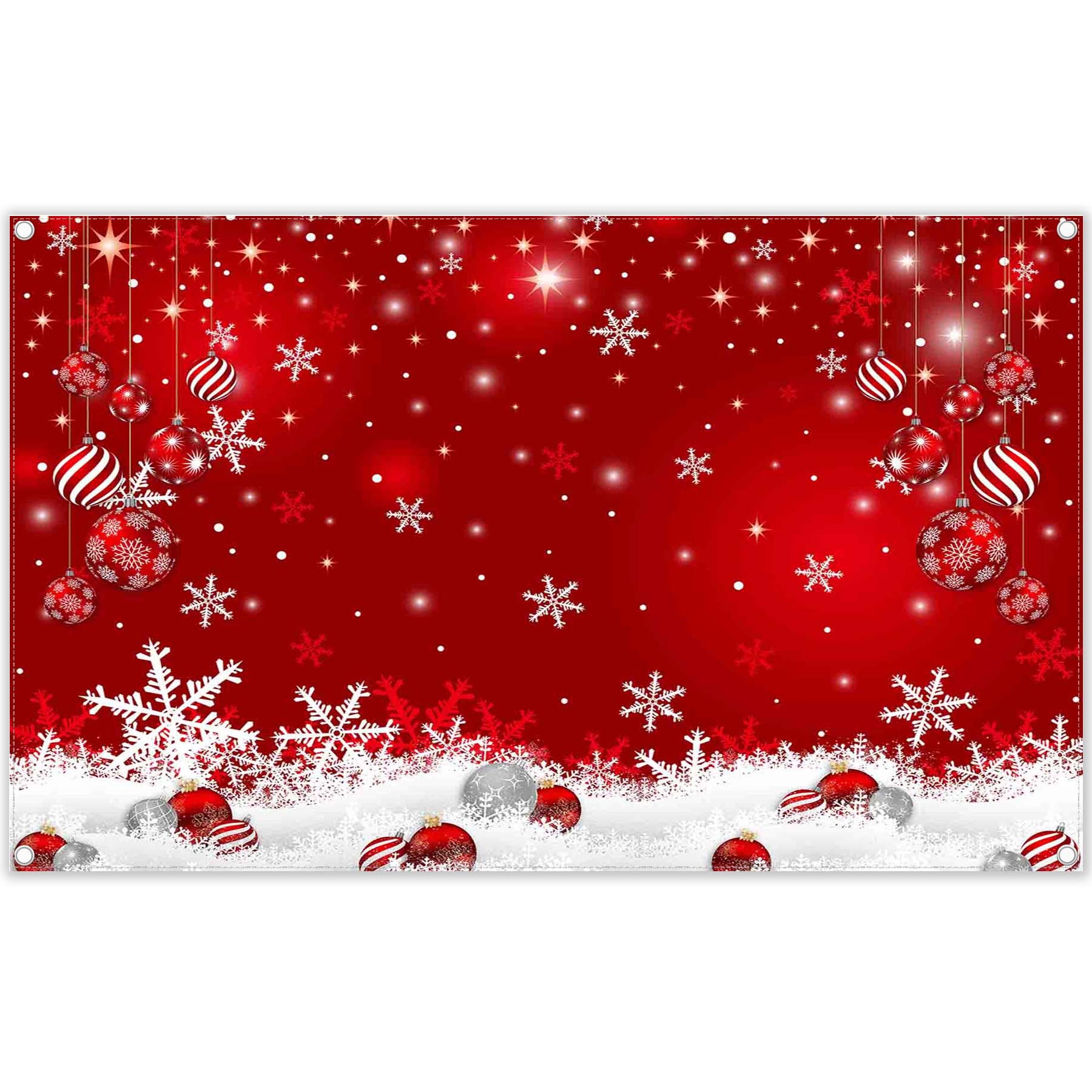 Christmas Snowflakes Winter White Snow Backdrop