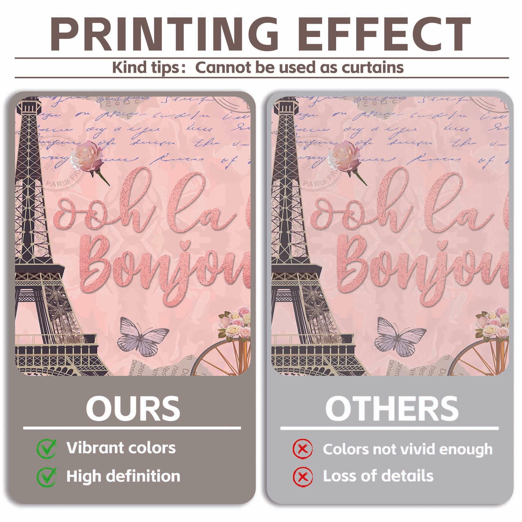 Vintage Paris Ooh la la Bonjour Pink Eiffel Tower Backdrop