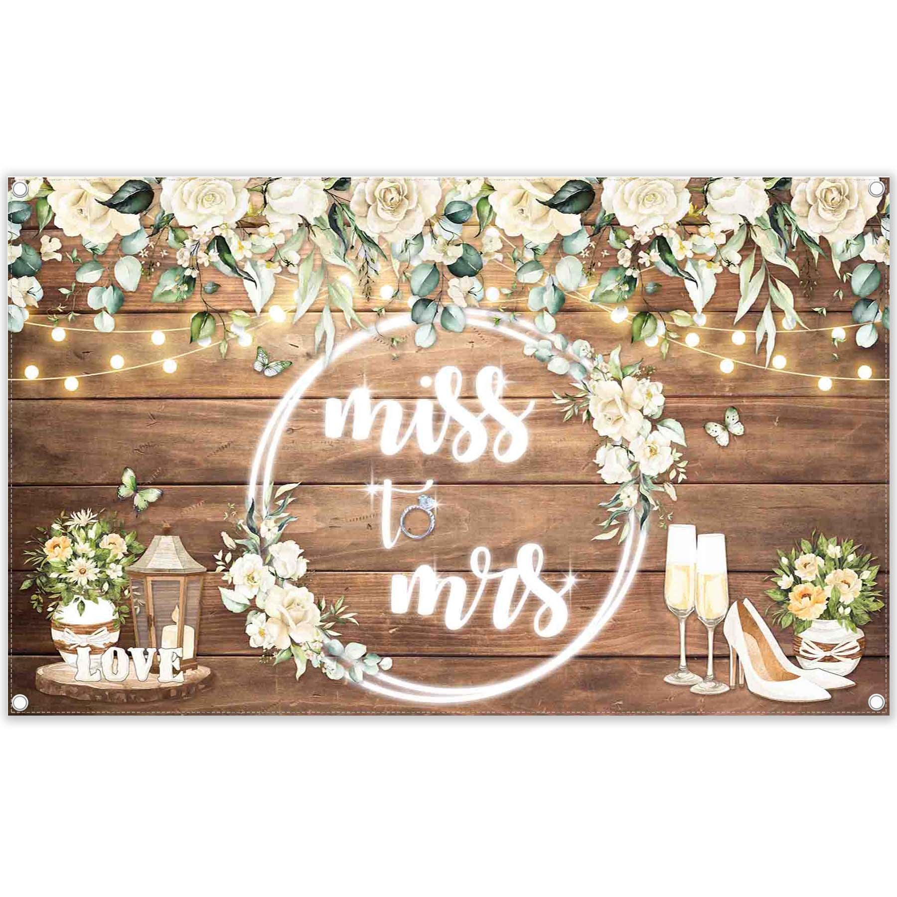 Miss to Mrs Bridal Baby Shower Backdrop