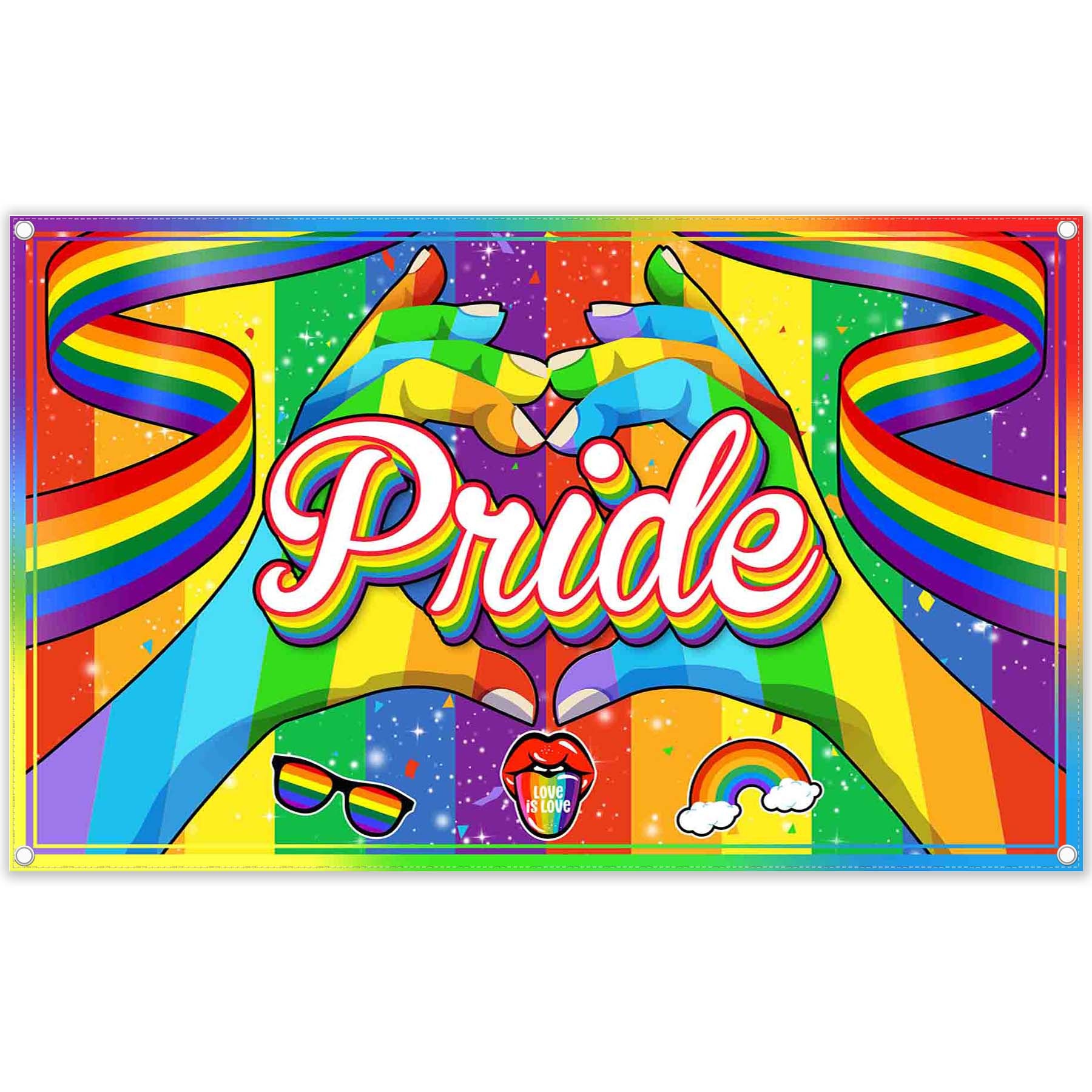 Pride Month LGBT Rainbow Stripe Backdrop