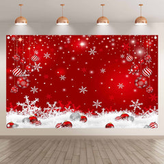 Christmas Snowflakes Winter White Snow Backdrop