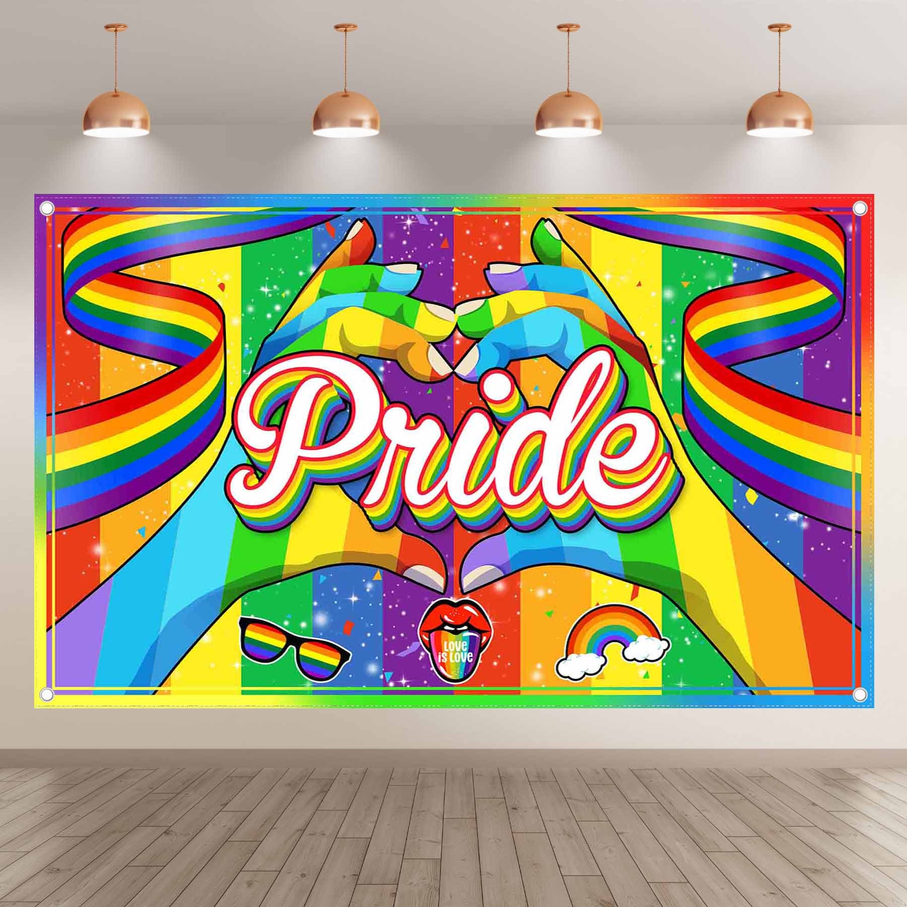 Pride Month LGBT Rainbow Stripe Backdrop