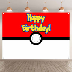 Anime Kids Birthday Cartoon Pokemon Backdrop