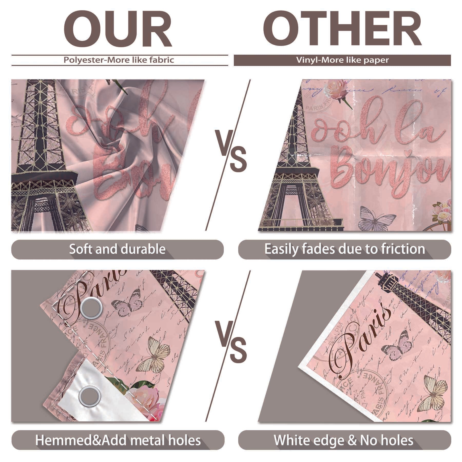 Vintage Paris Ooh la la Bonjour Pink Eiffel Tower Backdrop