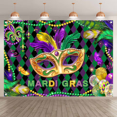 Mardi Gras Masquerade Carnival Backdrop