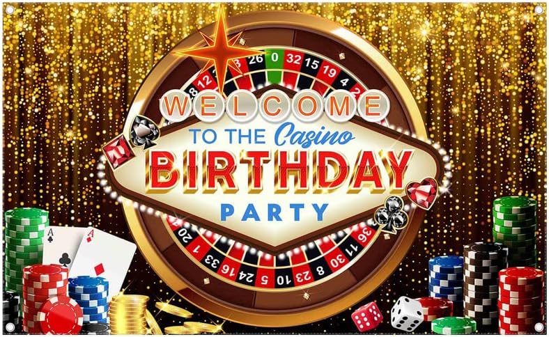 Casino Birthday , Las Vegas Casino Night Background(FAST) - UUFelice Studio