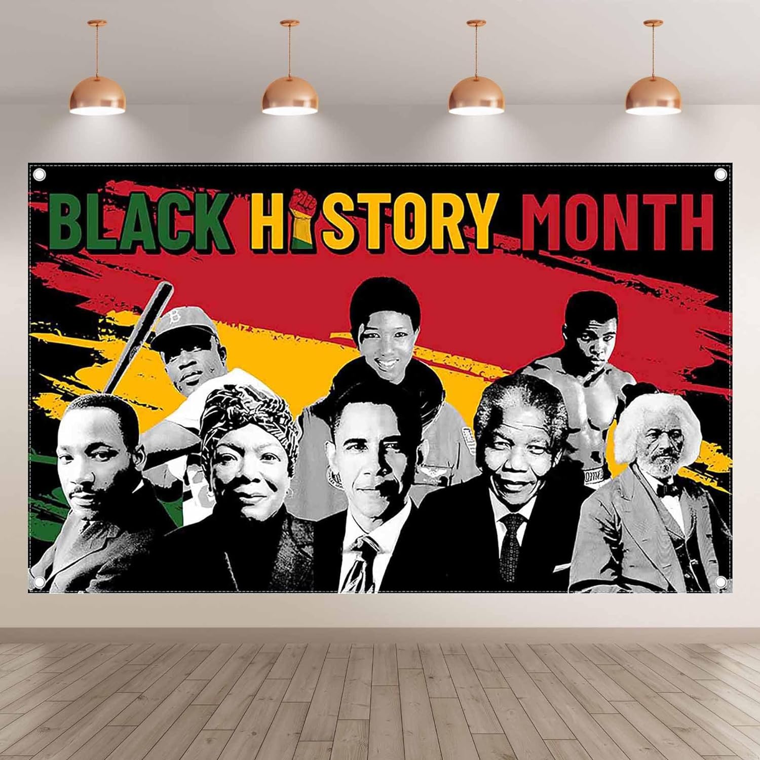 Black History Month Afro African American Backdrop(FAST)