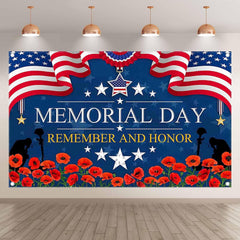 Memorial Day Remember and Honor Backdrop(FAST)