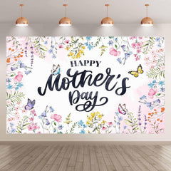 Happy Mother's Day Butterfly Floral Background（FAST）