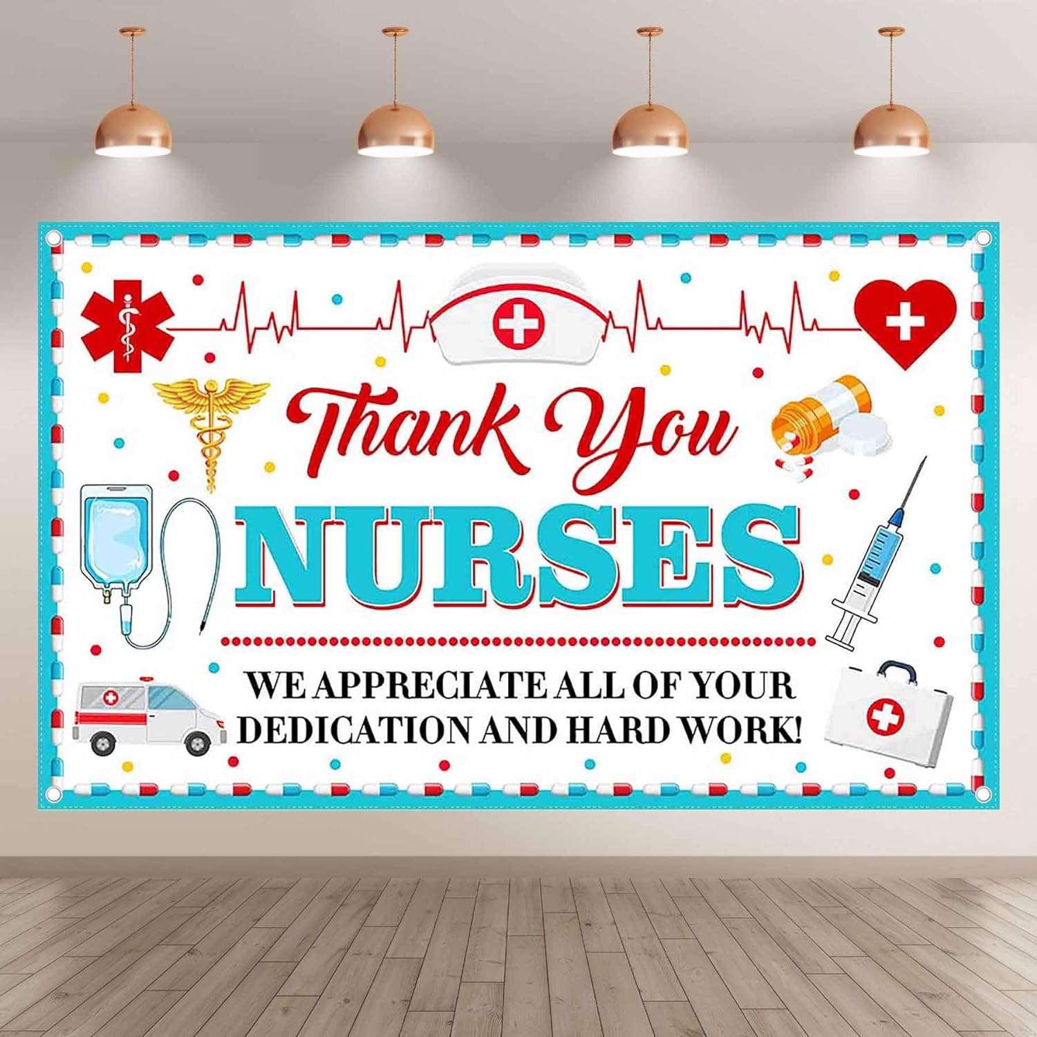 Thank You Nurses Happy National Appreciation Week Backdrop(FAST)