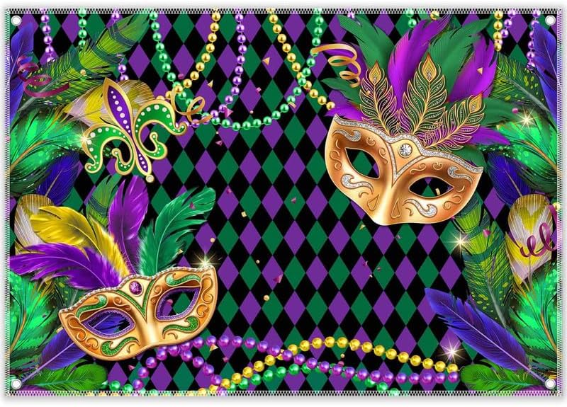 Mardi Gras Masquerade Carnival Fiesta  Backdrop