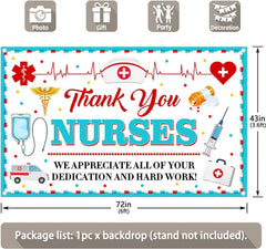 Thank You Nurses Happy National Appreciation Week Backdrop(FAST)