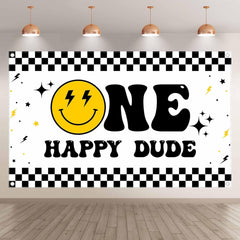 One Happy Dude Smiley Face Theme  Backdrop(FAST)