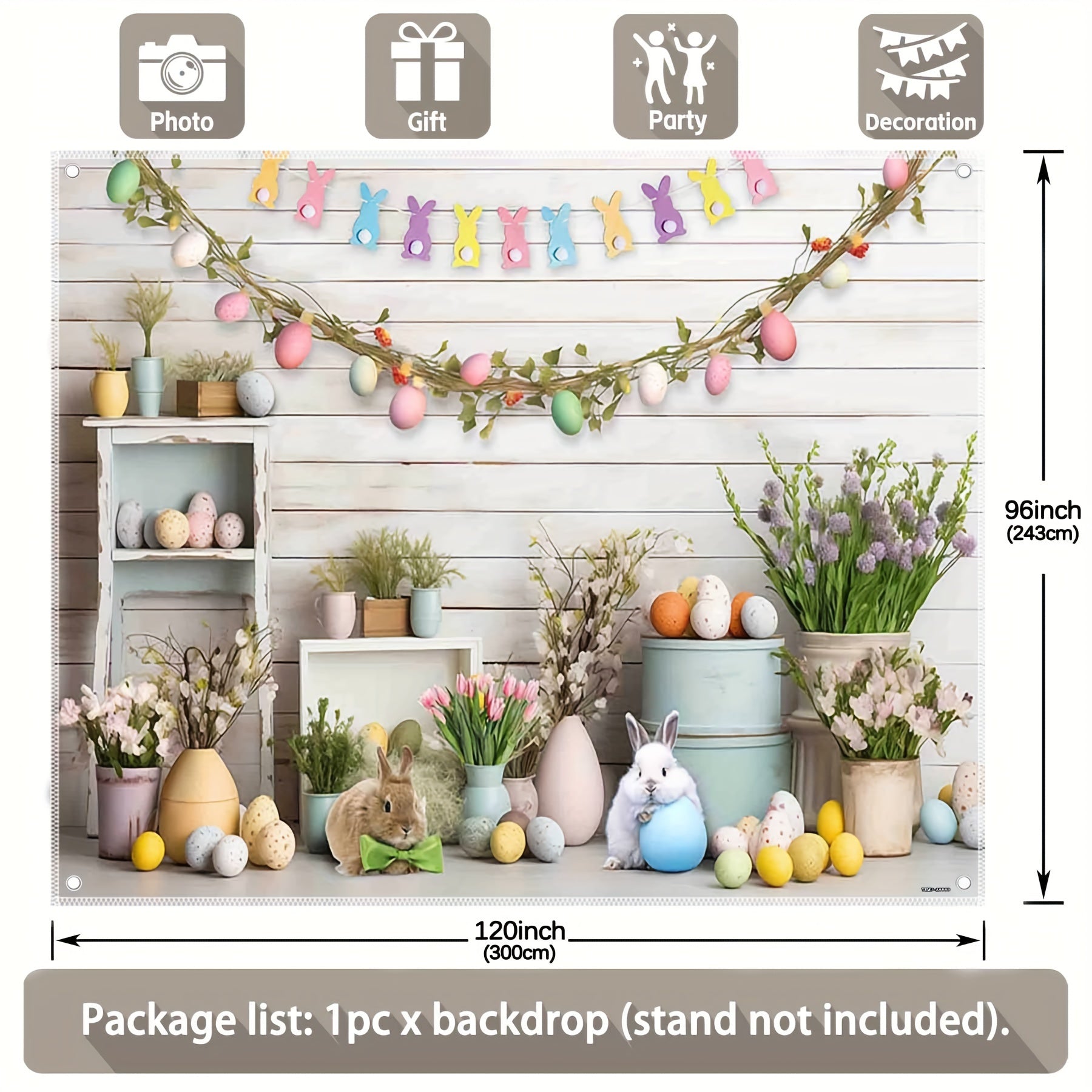 Spring Easter Polyester Photography Backdrop - UUFelice Studio