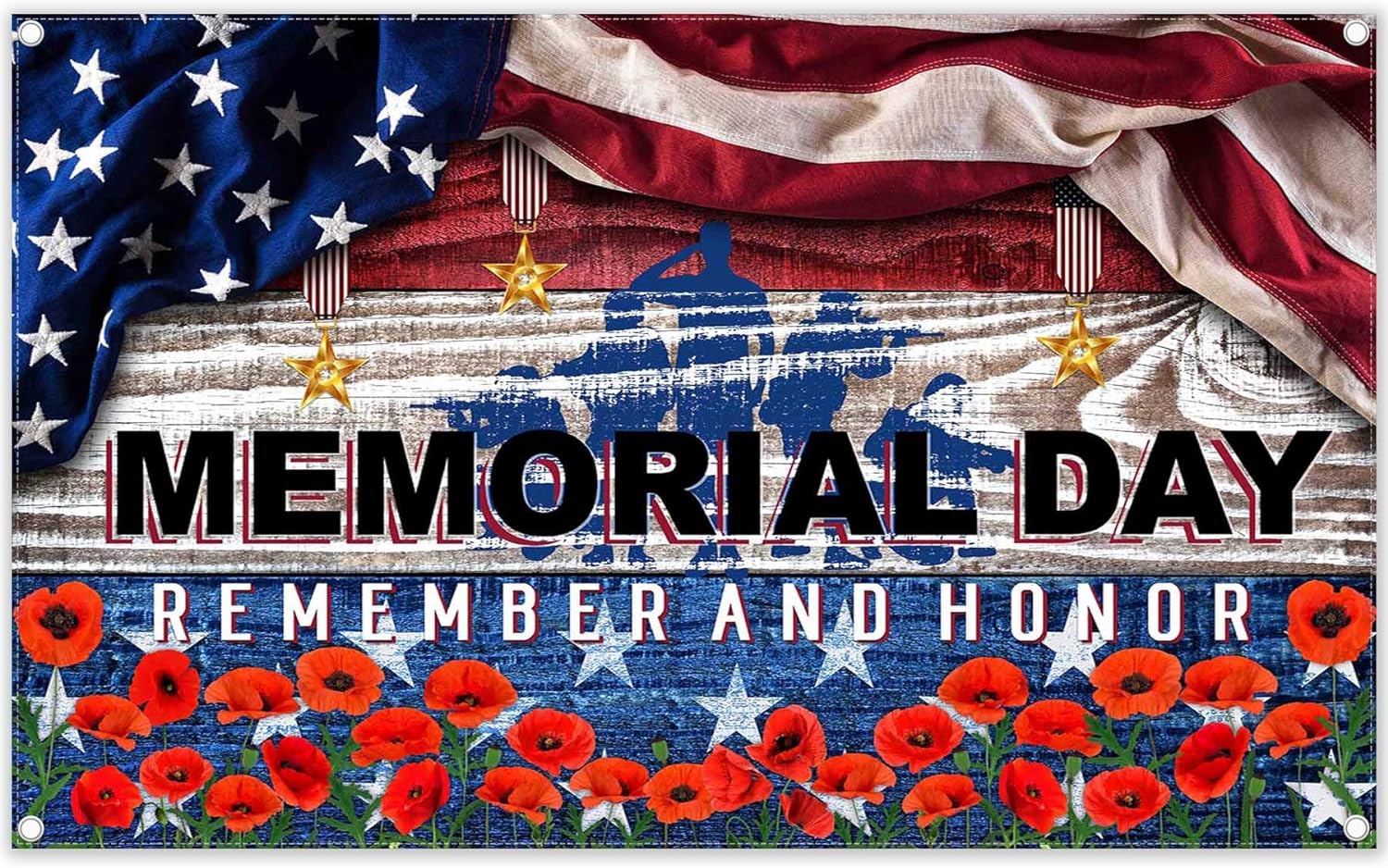 Memorial Day Backdrop Remember and Honor Background(FAST)