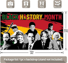 Black History Month Afro African American Backdrop(FAST)