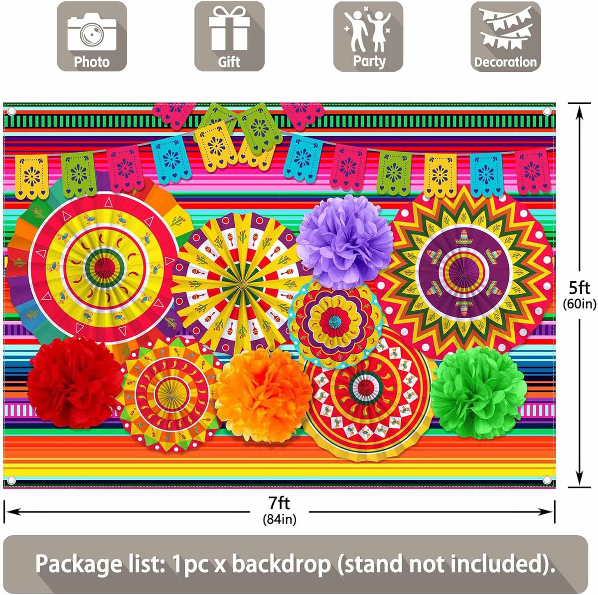 Fabric Mexican Fiesta Theme Cinco De Mayo Background(FAST) - UUFelice Studio