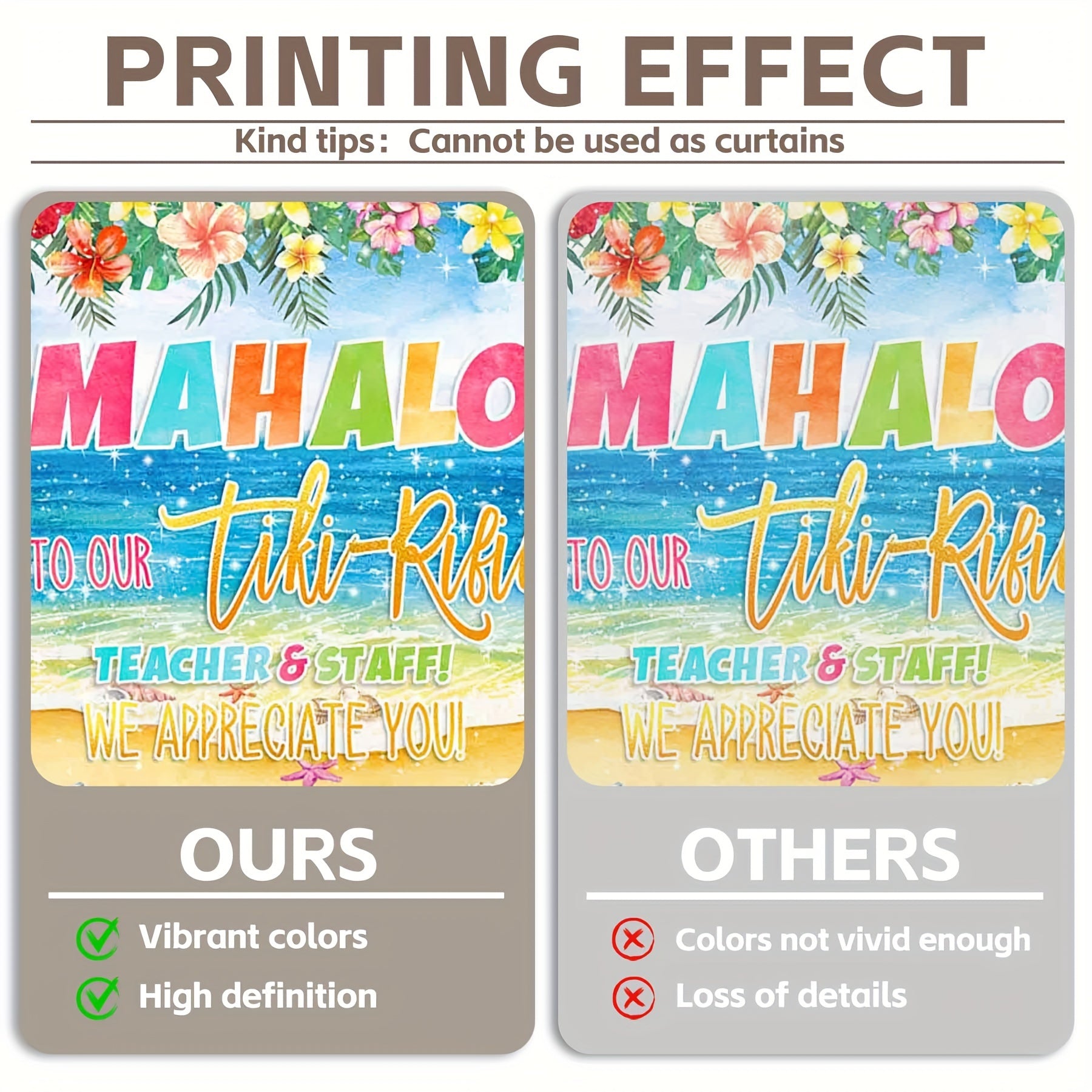 Hawaiian Summer Teacher Appreciation Backdrop - UUFelice Studio