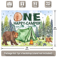 One Happy Camper Boys' 1st Forest Adventure Background