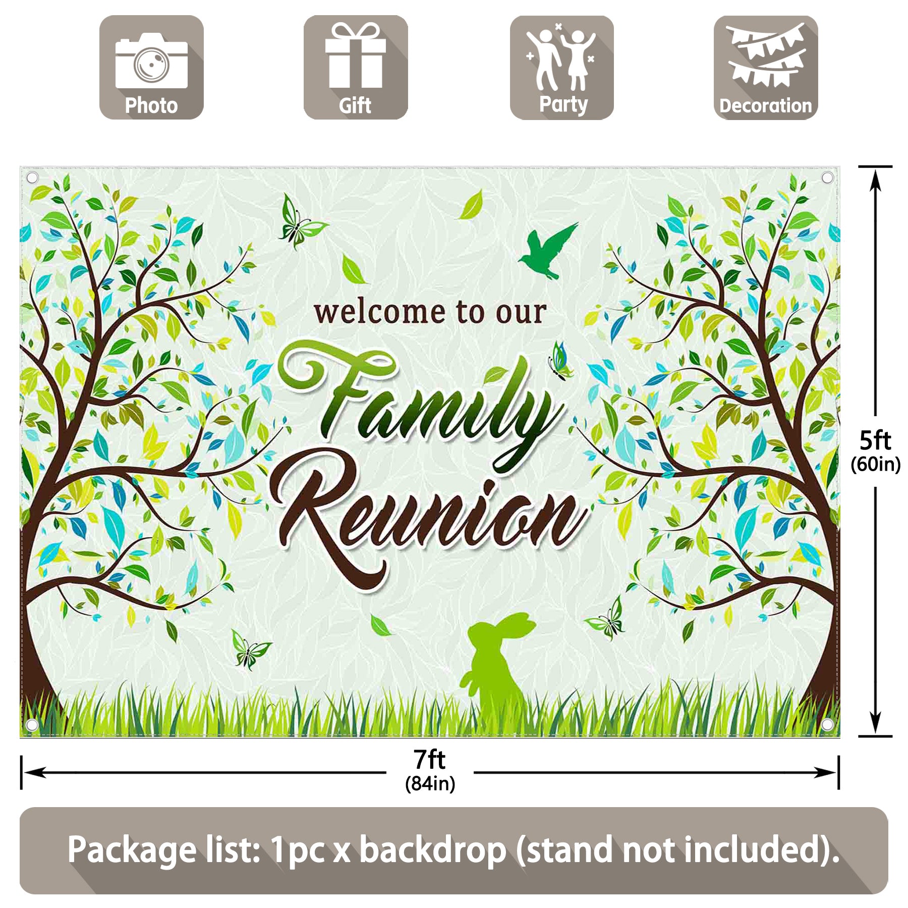 Family Reunion Welcome Tree Backdrop