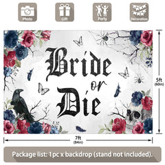 Bride Die Spider Nightingale Butterfly Backdrop