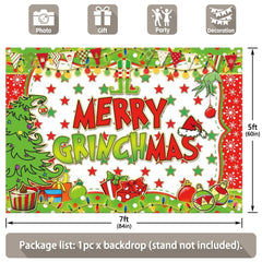 Christmas Merry Xmas Gift Santa Tree Backdrop