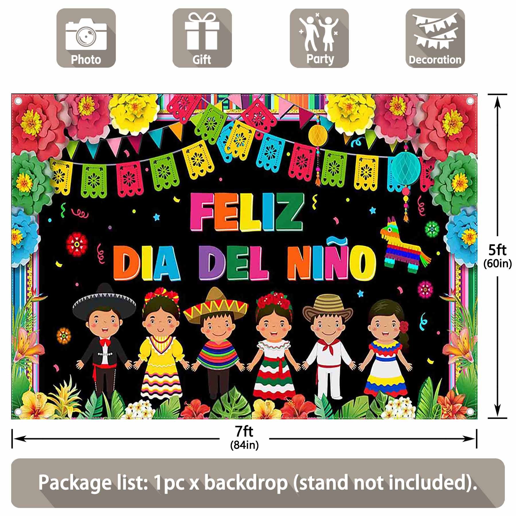 Happy Spanish Children's Day Banner Gifts Background - UUFelice Studio