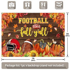 American Football Field Fall Backdrop