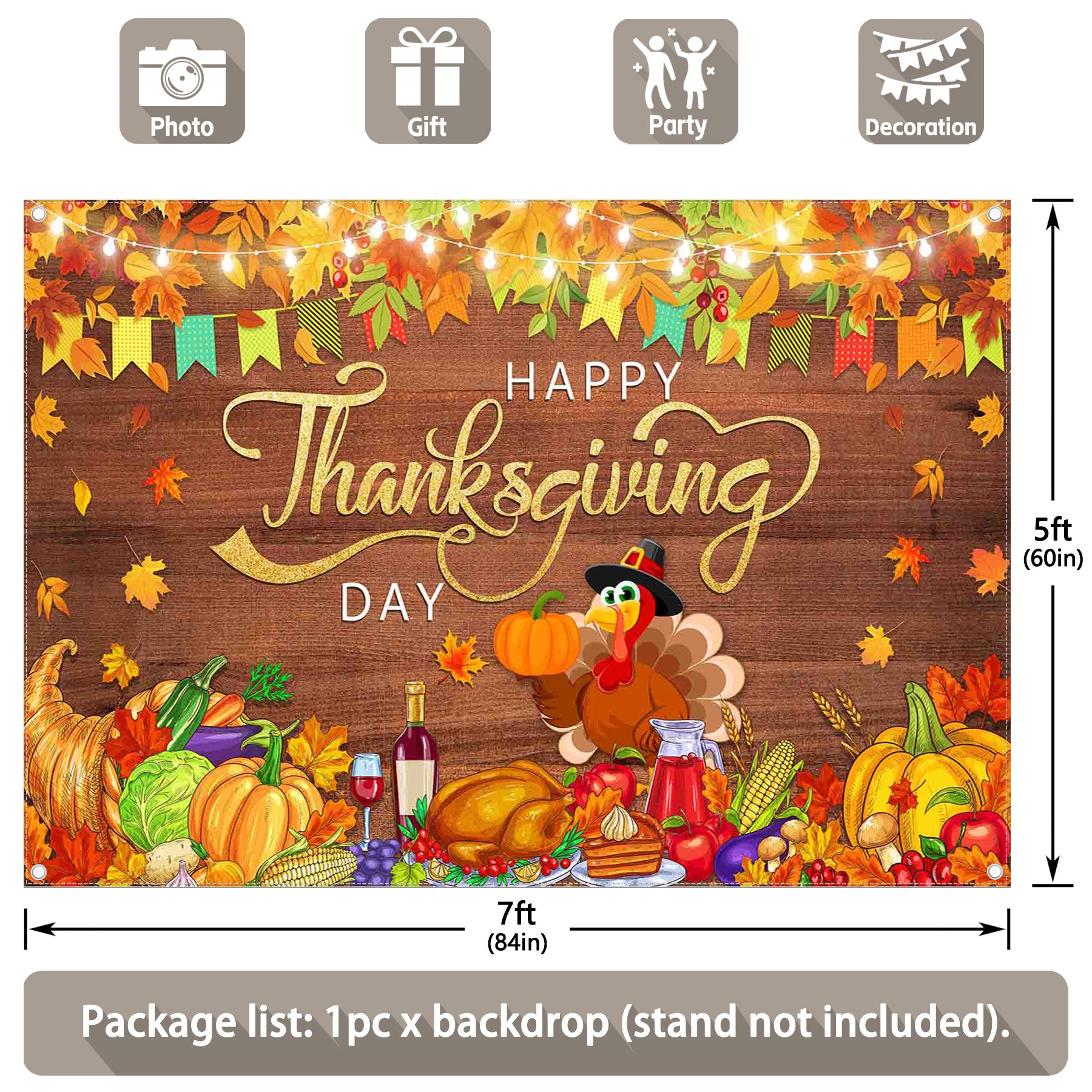 Happy Thanksgiving Day Autumn Pumpkin Harvest Background