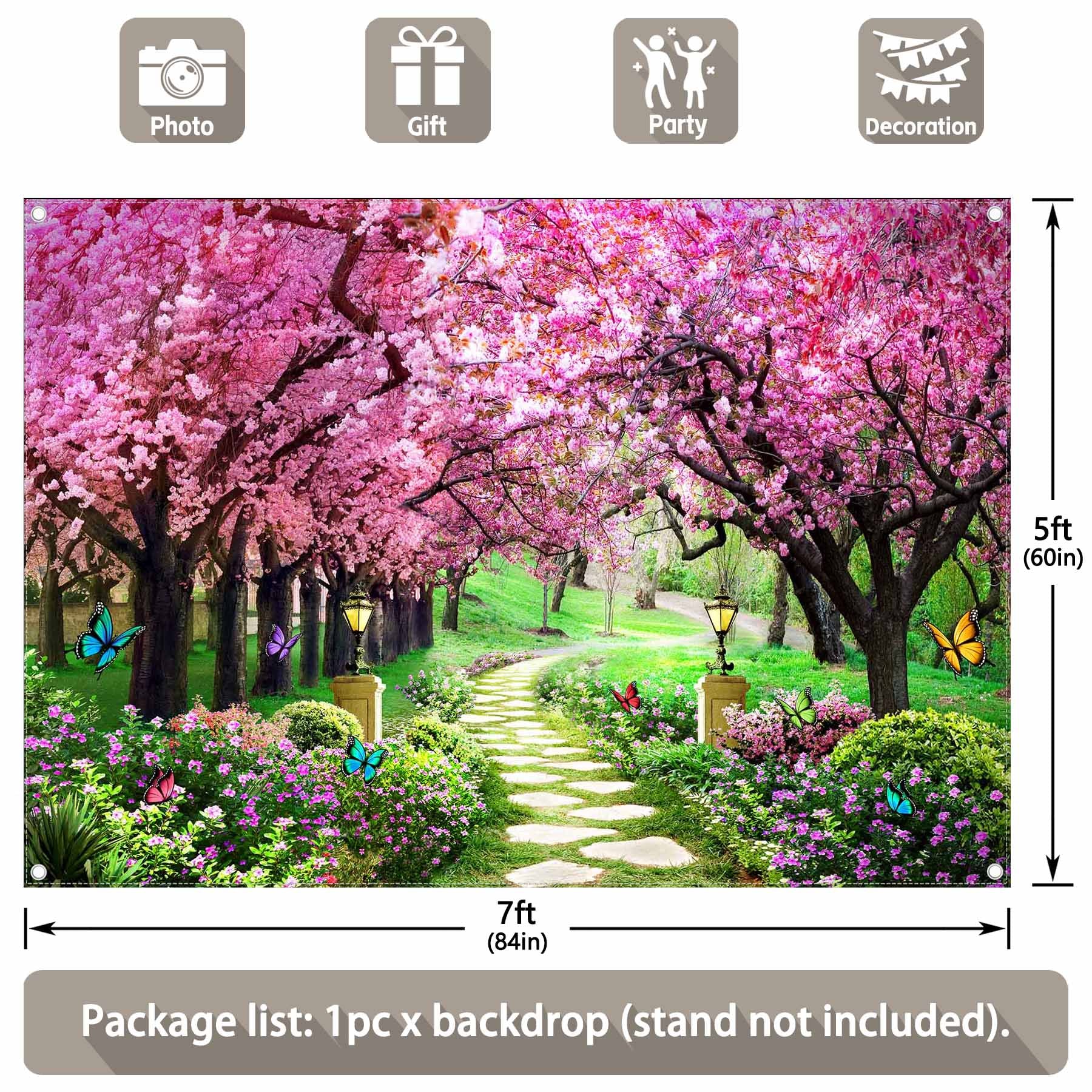 Spring Scenery Mystery Tree Backdrop - UUFelice Studio