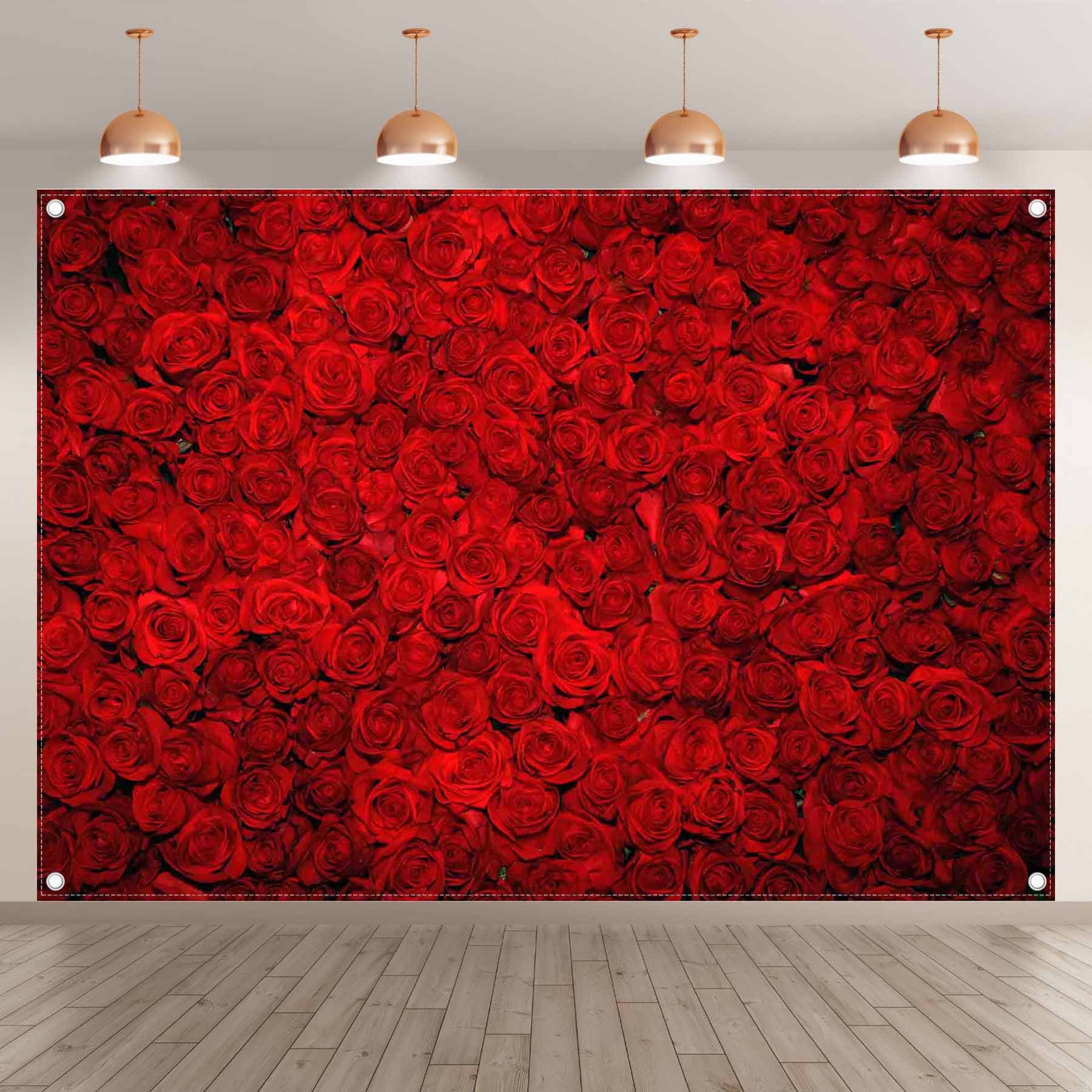 Rose Wall Floral Valentine's Day Party Decoration Background(FAST) - UUFelice Studio