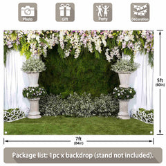 Arch Wedding Flowers Stone Planter Flowers White Background(FAST) - UUFelice Studio