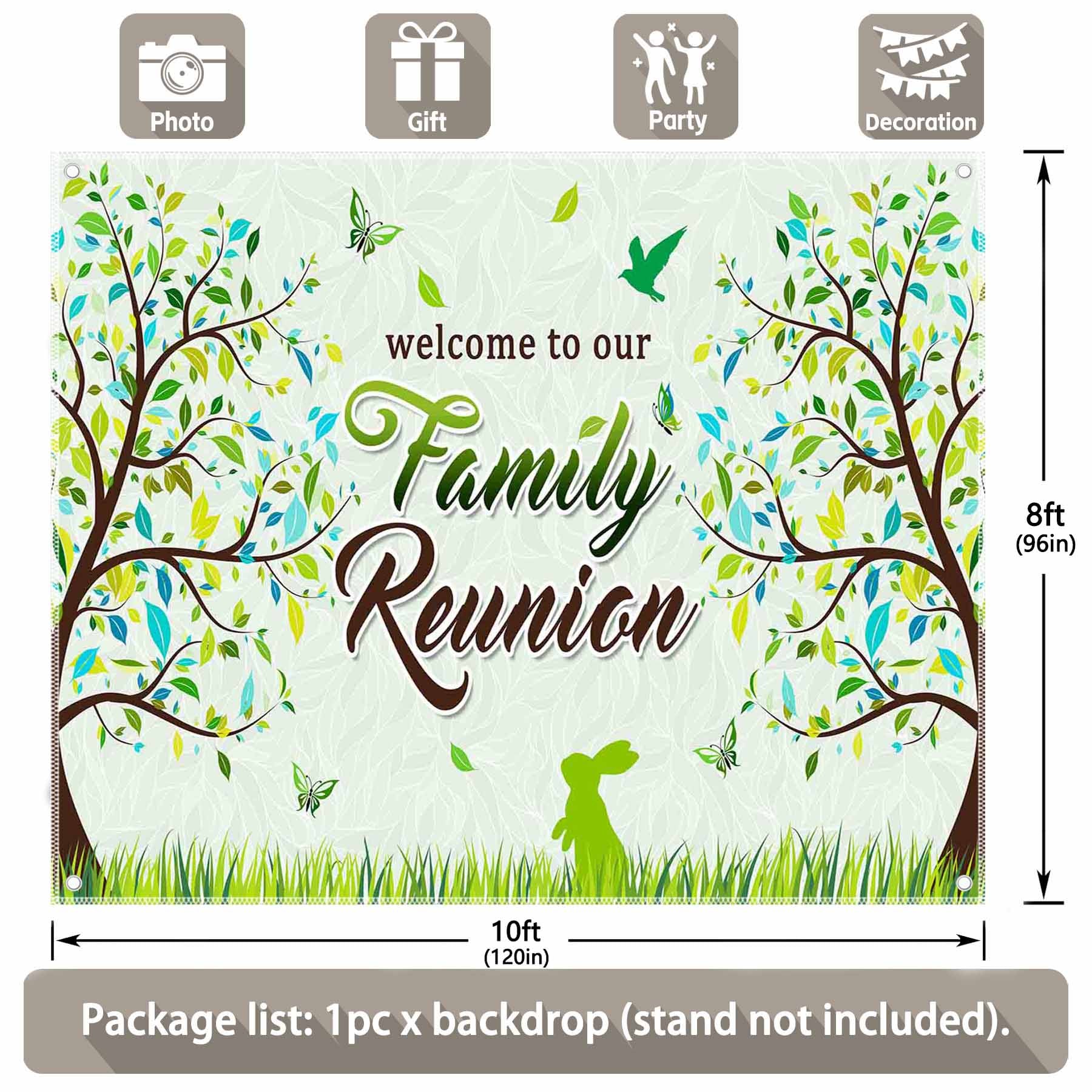 Family Reunion Welcome Tree Backdrop