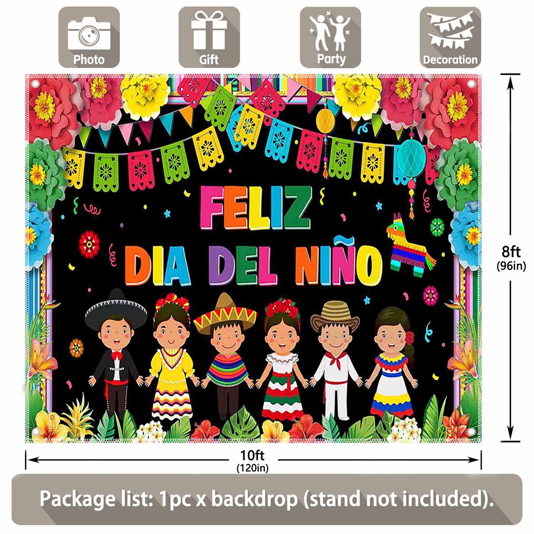 Happy Spanish Children's Day Banner Gifts Background - UUFelice Studio