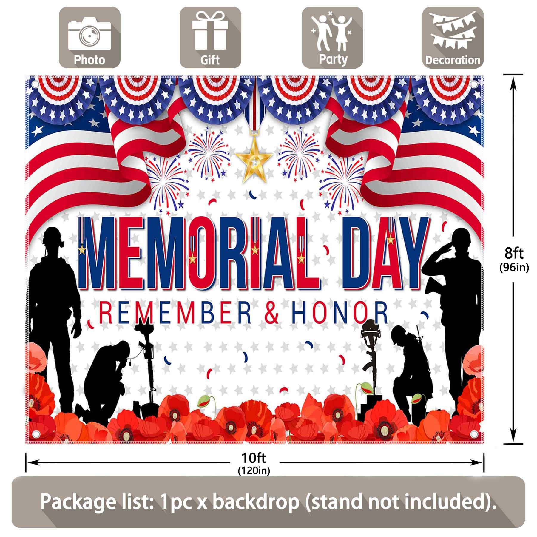 Memorial Day America Remember And Honor Background - UUFelice Studio