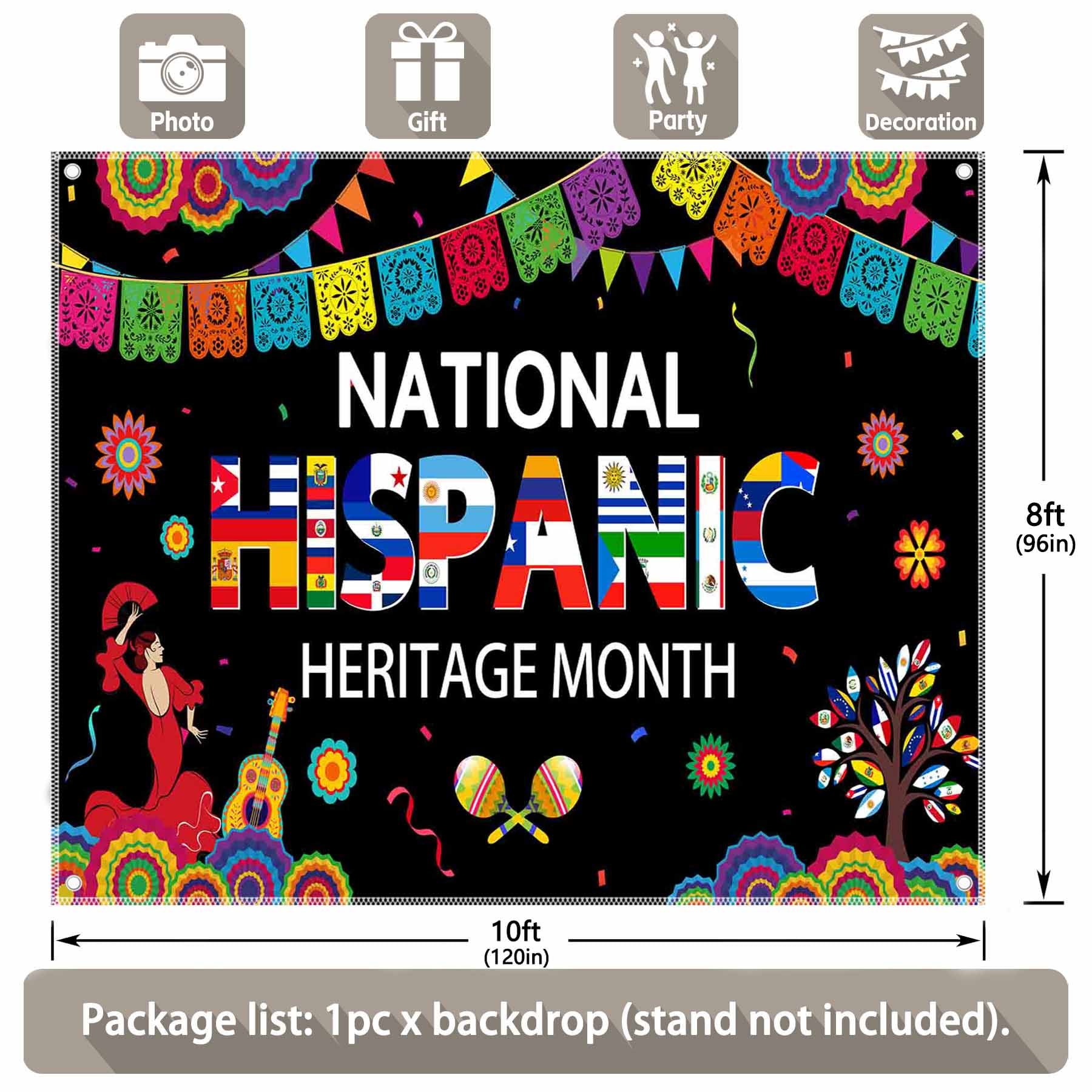 Hispanic Nation Heritage Month Backdrop