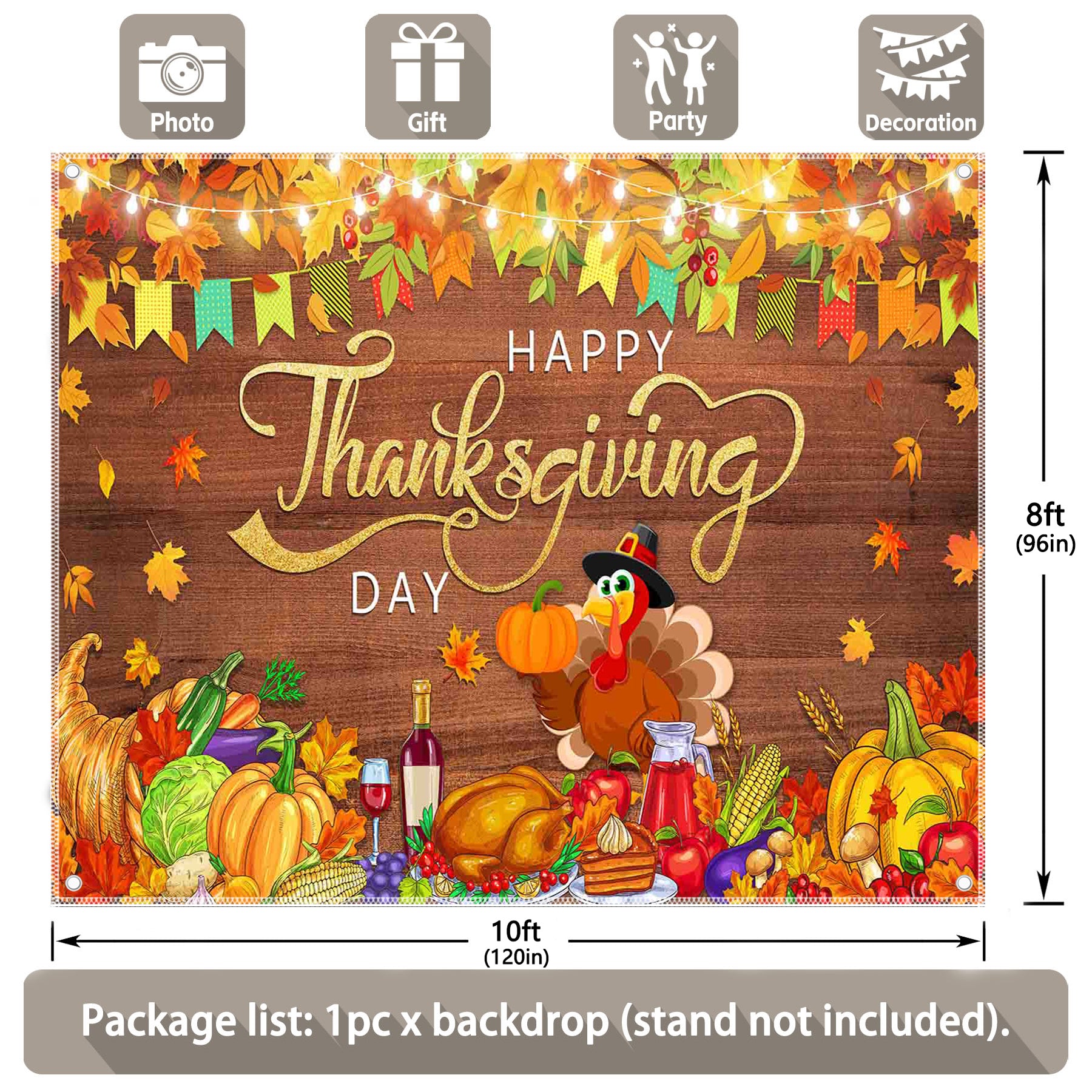 Happy Thanksgiving Day Autumn Pumpkin Harvest Background