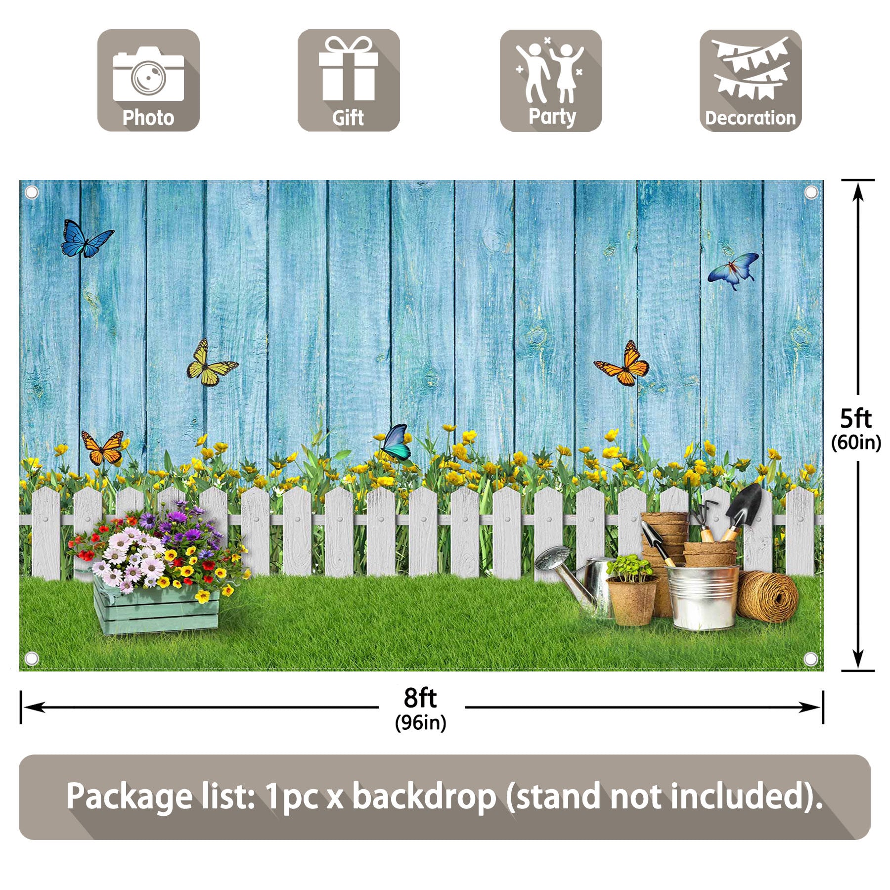 Easter Spring Garden Photography Backdrop - UUFelice Studio