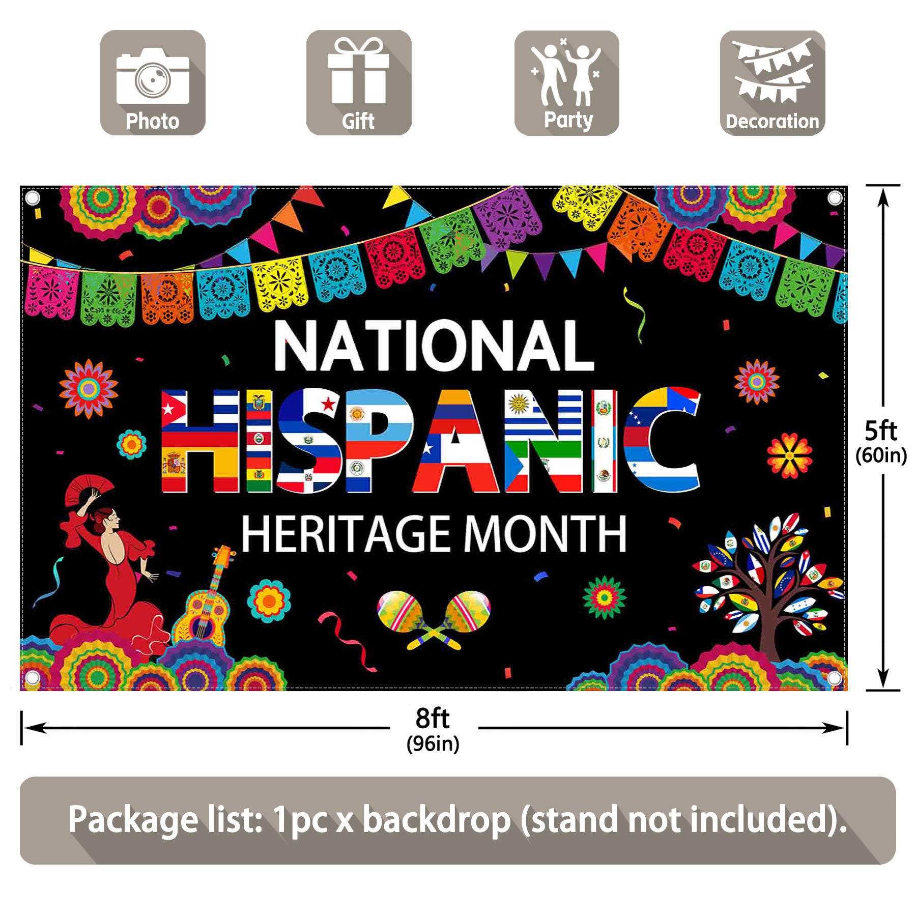 Hispanic Nation Heritage Month Backdrop