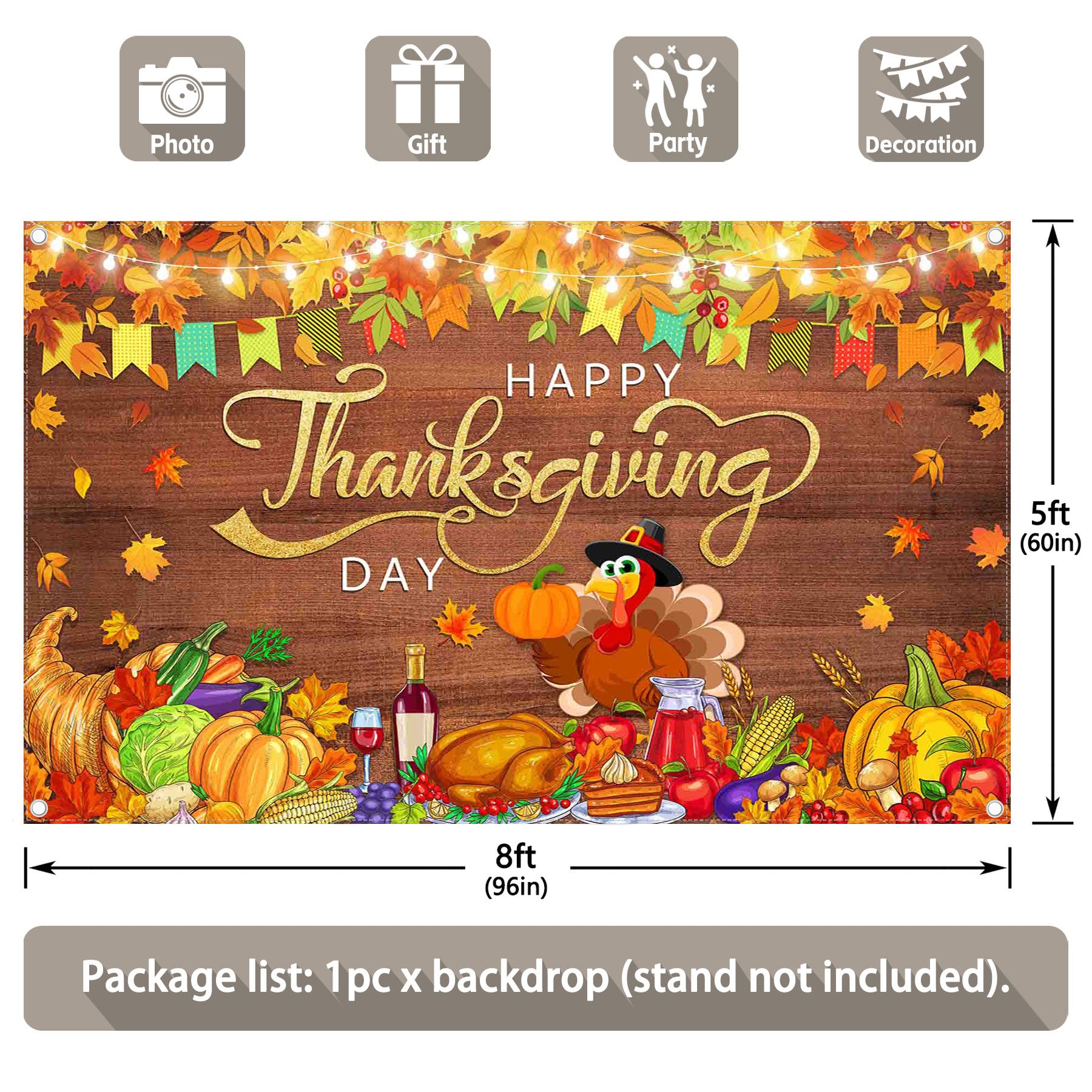 Happy Thanksgiving Day Autumn Pumpkin Harvest Background