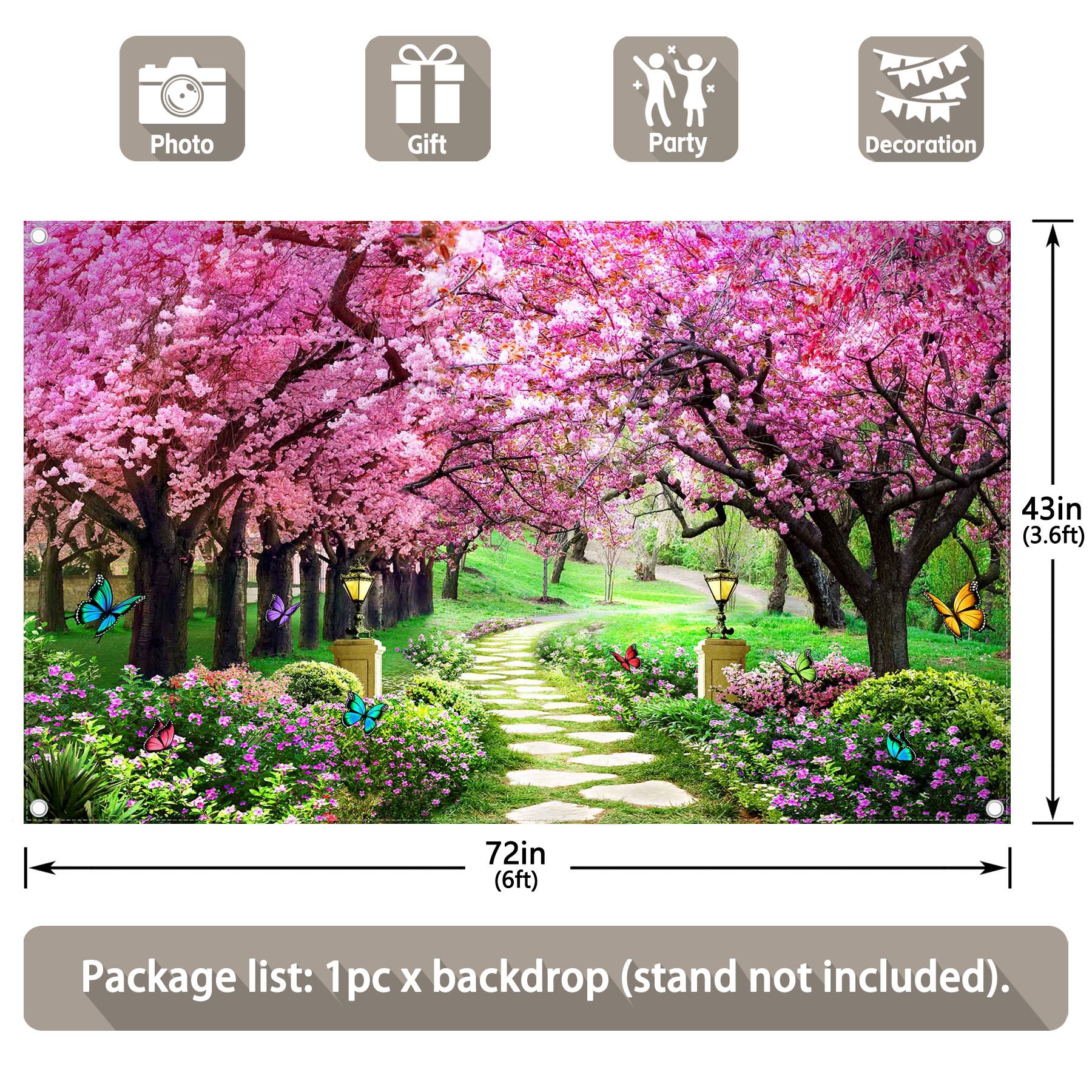 Spring Scenery Mystery Tree Backdrop - UUFelice Studio